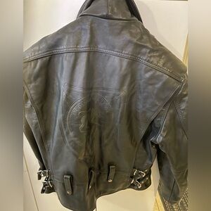 Vintagege late 80’s like brand new Parasuco 100% leather motorcycle style jacket